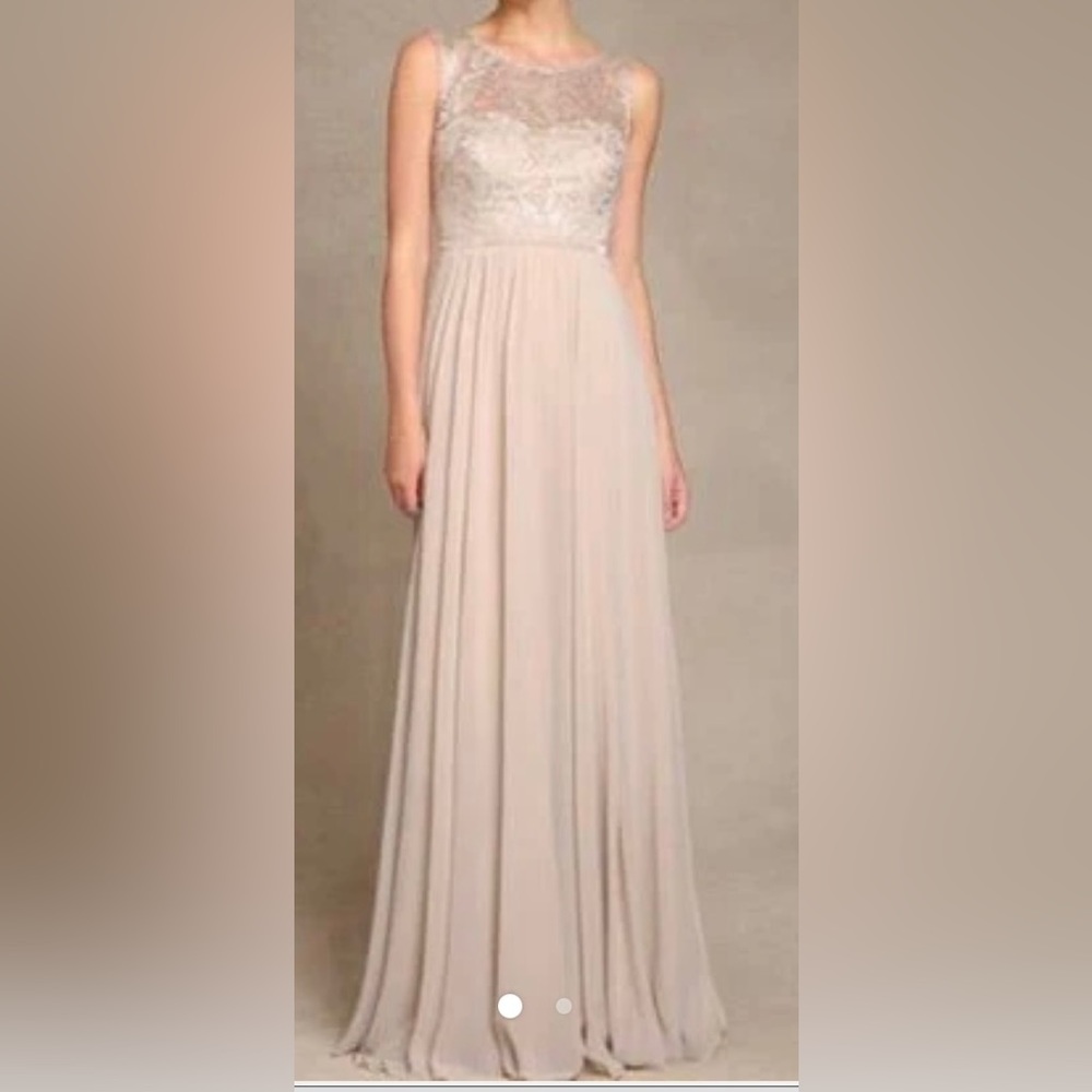 Jenny Yoo formal dress. Elegant. Size 8. Color is sandstone. Tag on.